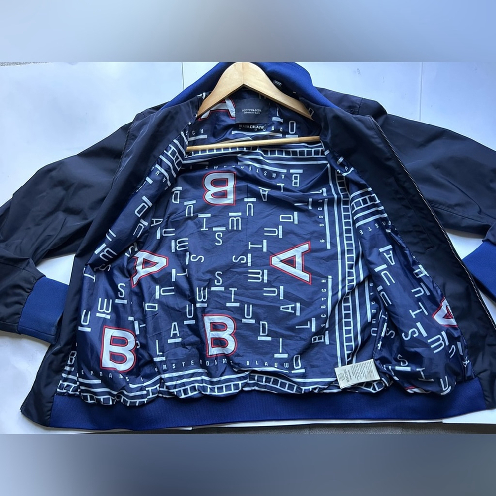 Scotch & Soda Harrington Front Zip Jacket Men's Navy Jacket - Picture 10 of 10